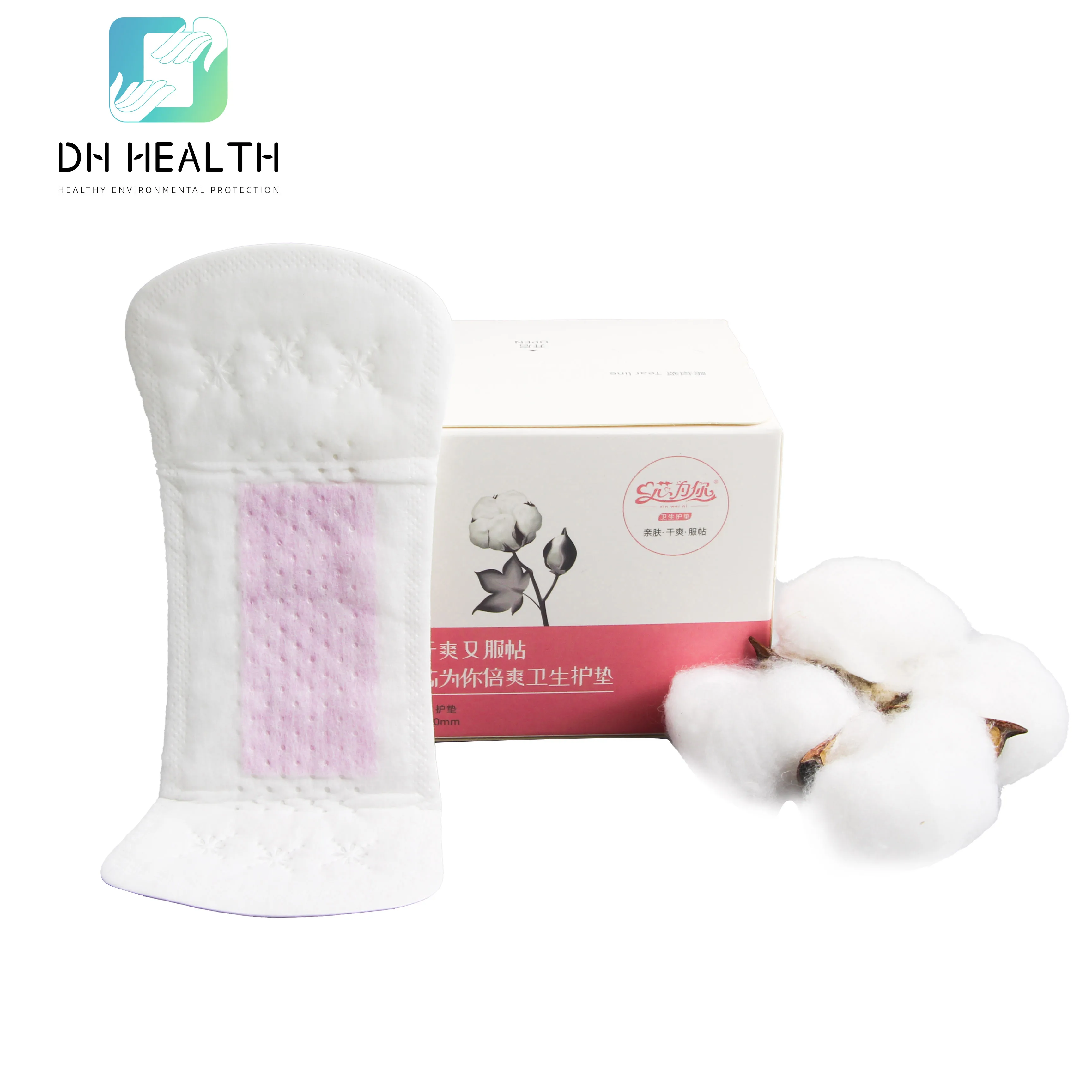 DH Manufacture Wholesale Cotton Menstrual Pads disposable Women Ultra Thin Sanitary Napkin