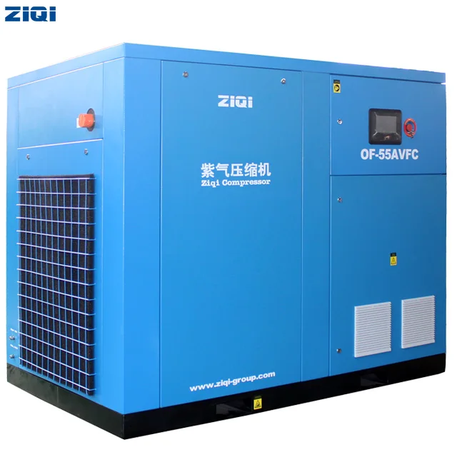 Low noise 55 kw 116 psi air-cooling oil-free screw air compressors with outstanding manufacturer for direct driven
