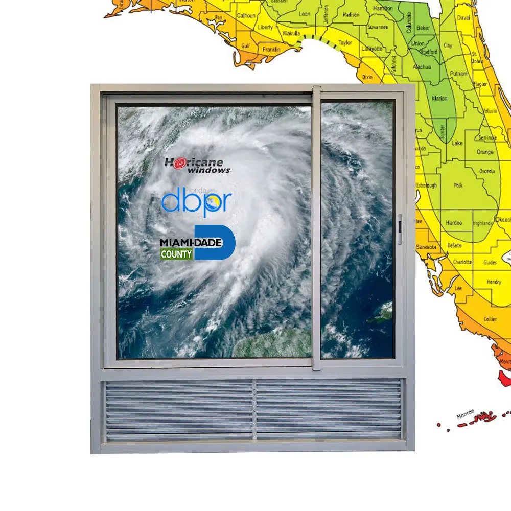 Суперхаус Отель алюминиевые фиксированные окна с жалюзи Florida одобрение завода дешевая цена ураган удар ламинированные