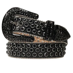 [Buyer service link] Manufacture Luxury Crystal Rhinestone Belts Men Women Unisex Studded Western Sparkle Designer Leather Belt