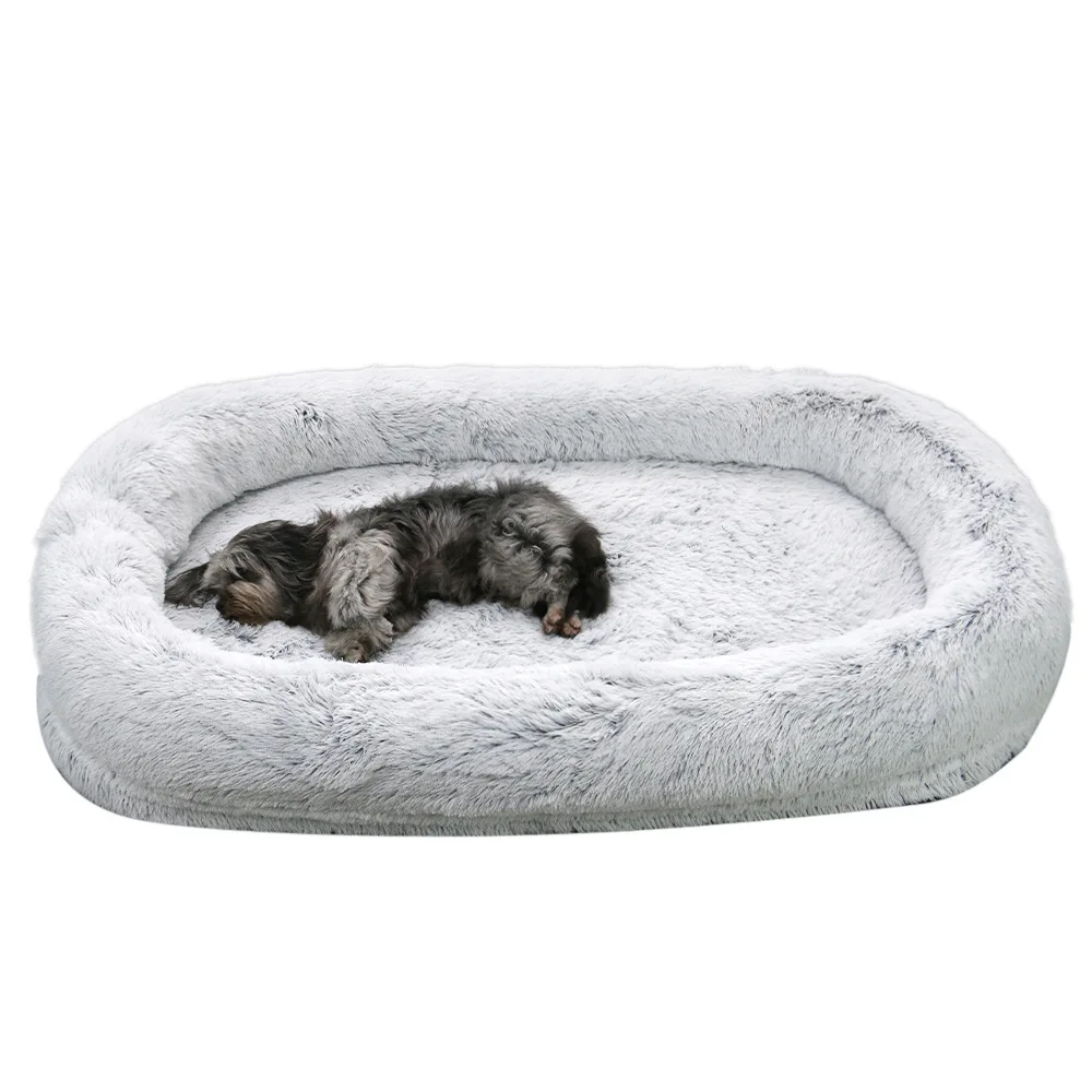 New Soft Calming Giant Pet Sofa Bed Luxury Round Anti-slip Giant Human Pet Dog Bed