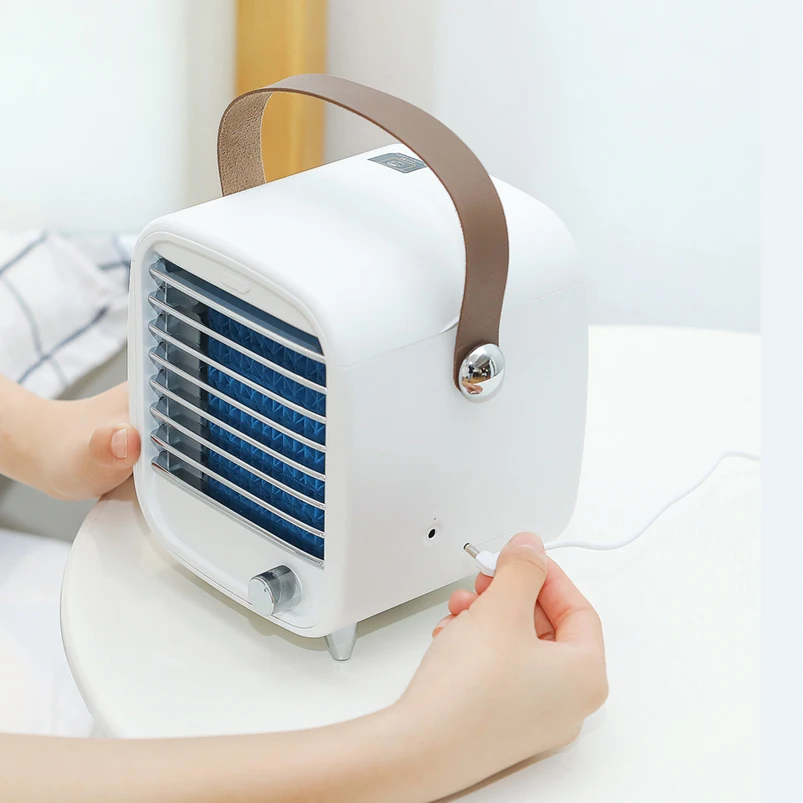 2024 New style rechargeable mini cooling fan gift air conditioner fan portable bladeless mini fan