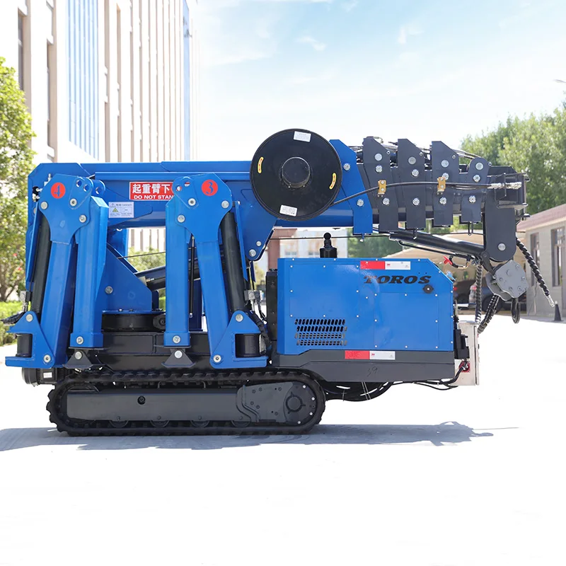 3 Ton Mobile Lifting Spider Crane Fast Delivery 8 Ton Mini Crawler Cranes Best Selling Spider Crane With Long Arm Fly Jib