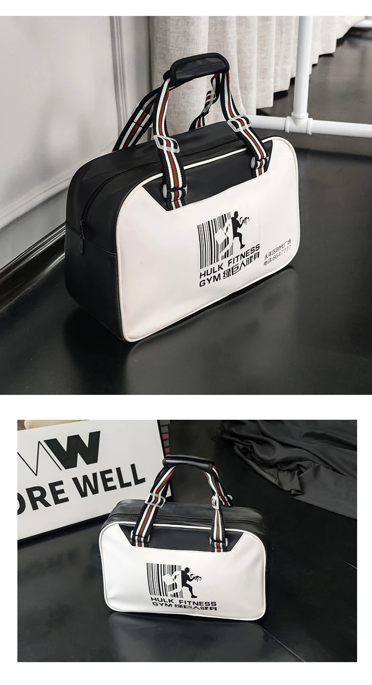 Customized color gym handbag High quality business luggage leather fitness bag Sports bag Outdoor travel bag