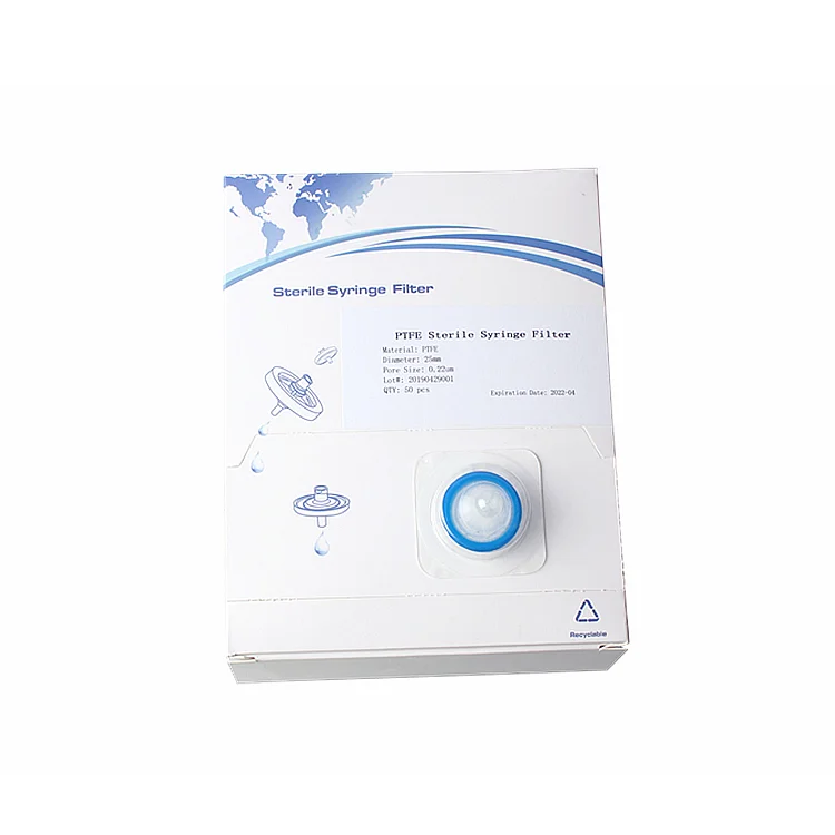 0.22um filter PTFE sterile syringe filters for carboxytherapy machine co2