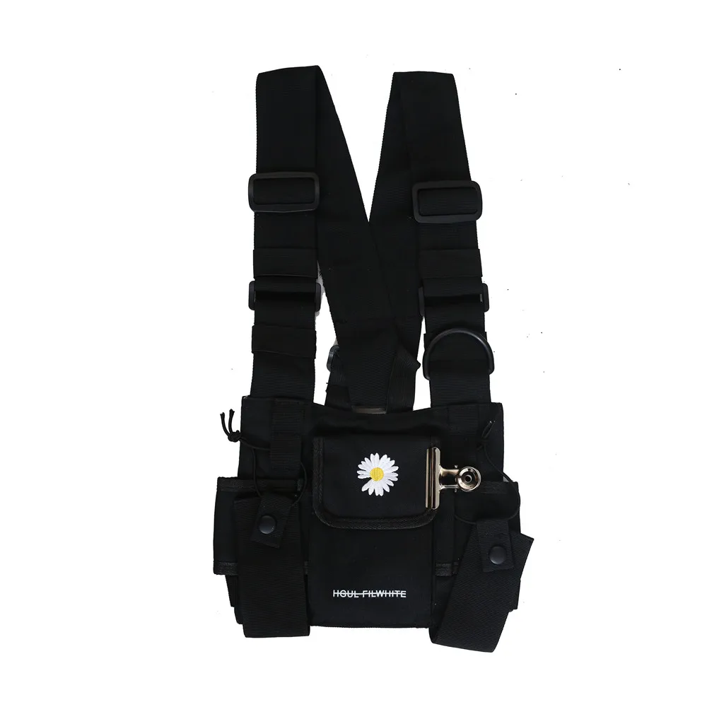 Chest Outdoor Tactical Vest Radio Harness Holster Rig Front Pack Pouch Molle Combat Men Chest Rig Bags