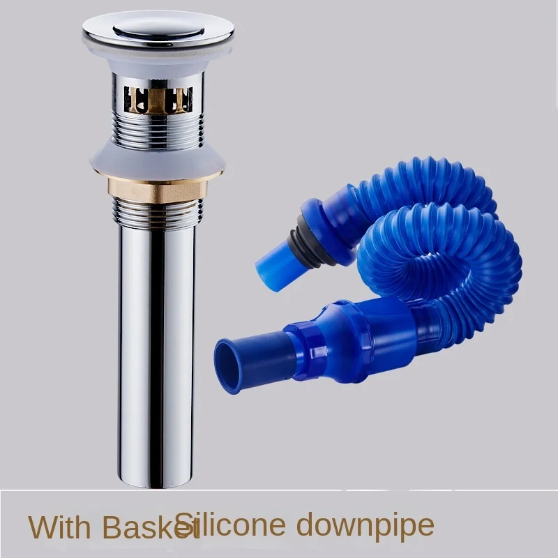 Wholesale Electroplate Gold Drain Wash Basin Push Down Pop-Up Universal Bathroom Stopper Sink Drainer
