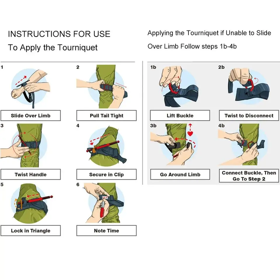 CE ISO Approved Metal SOF Tactical Tourniquet With One Hand Operation Generation 4
