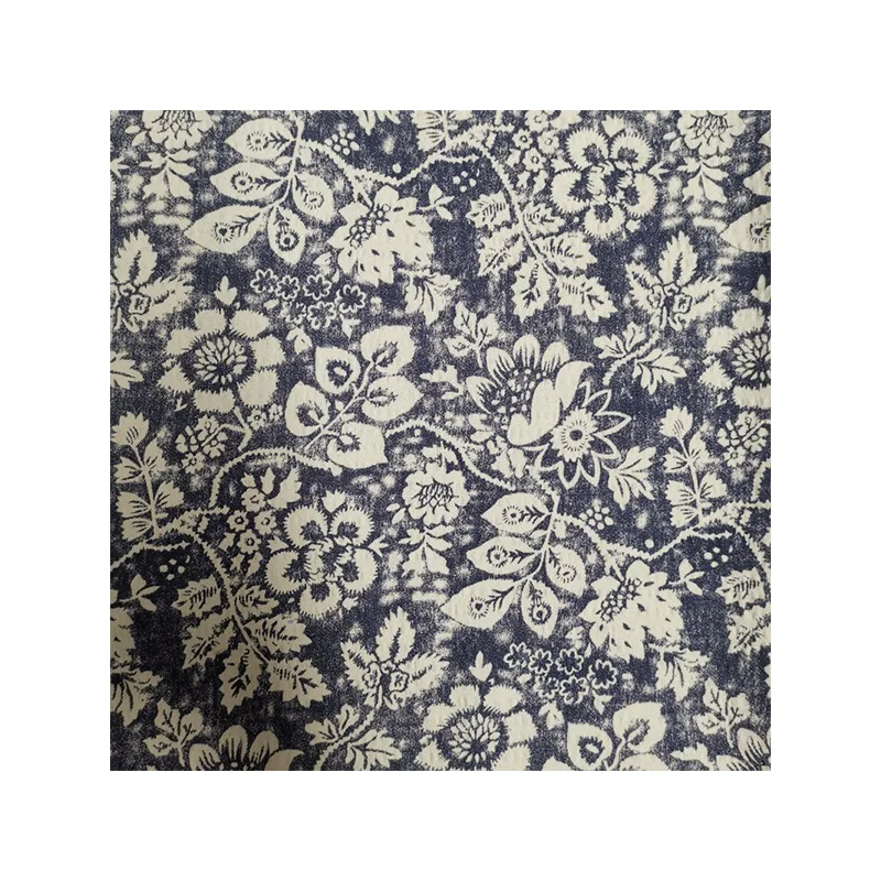 Cotton fabric high-quality breathable warmth dark Seersucker denim garment fabric factory direct sales