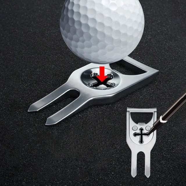 
Custom Ready Mold Existing Mold Zinc Alloy Golf Divot Tools Golf Fork Ball Marker 