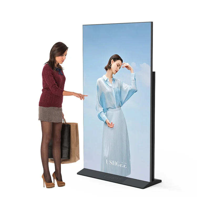 Touch Screen Advertising Player 55 65 75 85 Inch Floor Standing Lcd Digital Signage Display With CMS Digital Signage Software