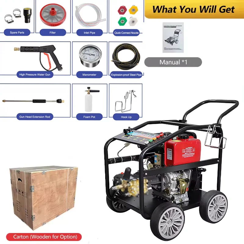 Idropulitrice Car Washer  High Pressure Washer With Diesel Engine for home use