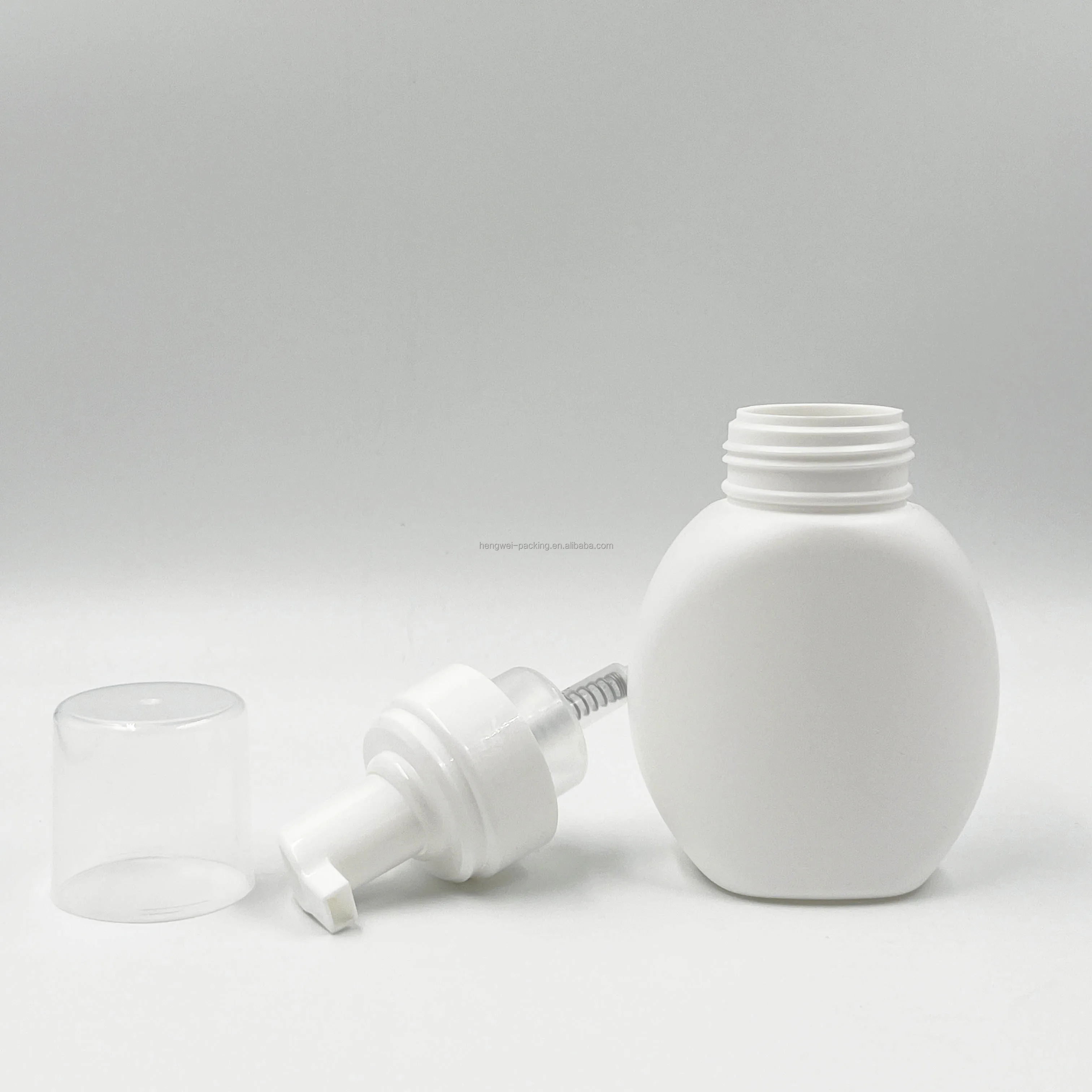 180ml Empty HDPE Plastic Foam Soap Dispenser Pump Bottle for Liquid Skin Care Face Wash Matte Cosmetic Packaging with Seal
