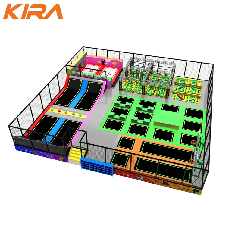 Indoor Playground Equipment Ninja Warrior Course Trampoline Park By Kira Amusement
