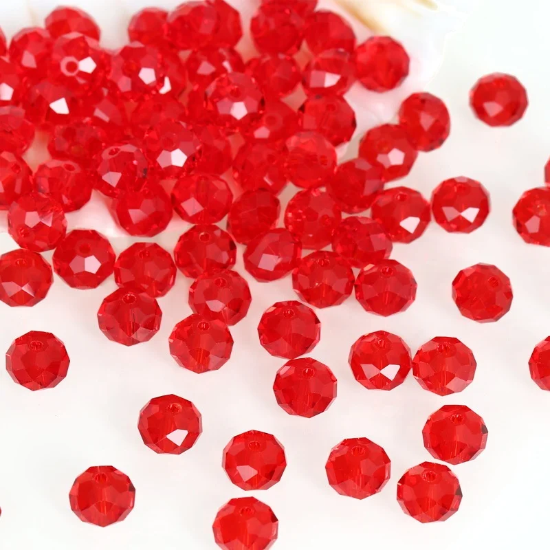 3A Electroplated Aurora Illusion Colored Glass Crystal Beads Loose Bead Cut Flat Bead Diy Jewelry Accessories