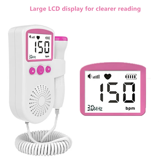 amazon hot selling ultrasound  home portable fetal doppler heartbeat monitor for pregnant with low price
