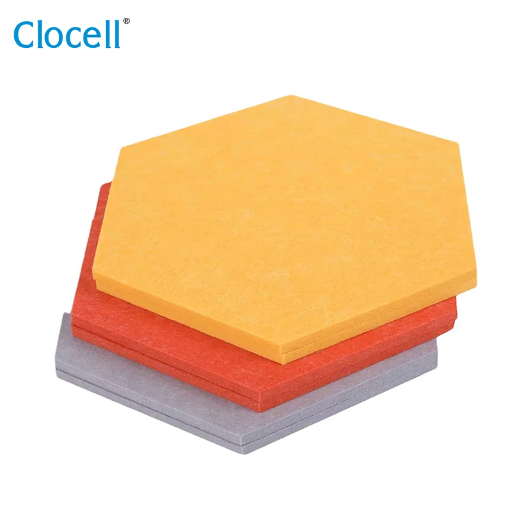 Factory direct selling hexagonal polyester fiber sound-absorbing panels ktv theater piano room wall sound insulation