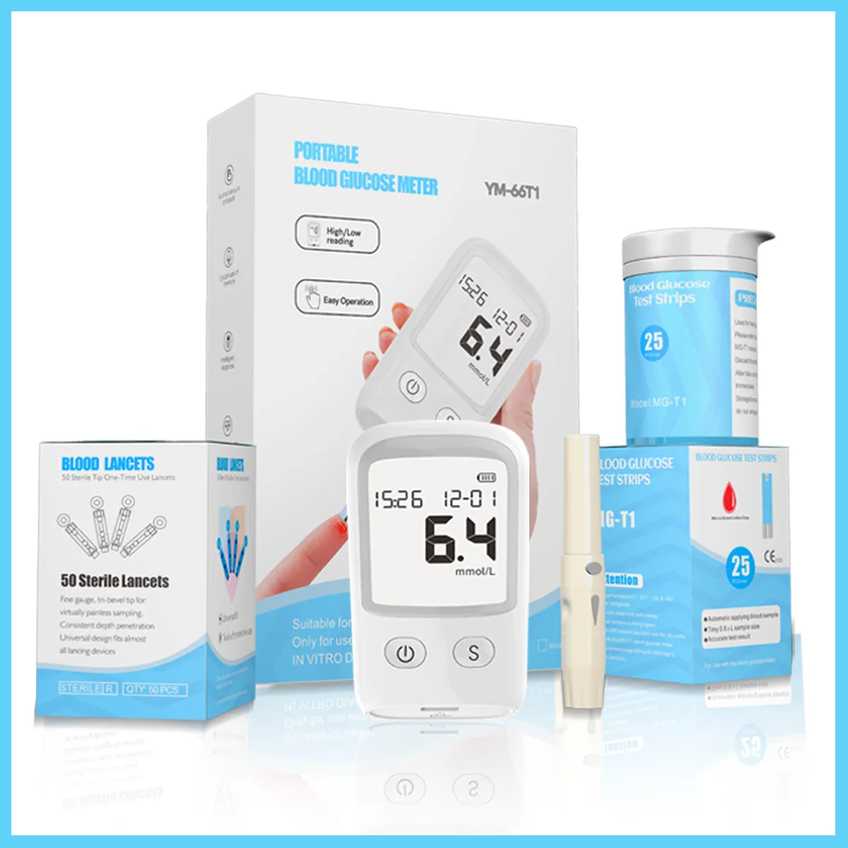 Electricity Blood Glucose Meter Home Blood Glucose Testing Instrument Plastic CE Milk Fat Testing Machine Price