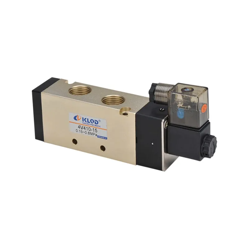KLQD 4V410-15 4V420-15  4V400 Series Pneumatic Control Solenoid Valve Single Double Electronic DC12/24V AC24V AC110V