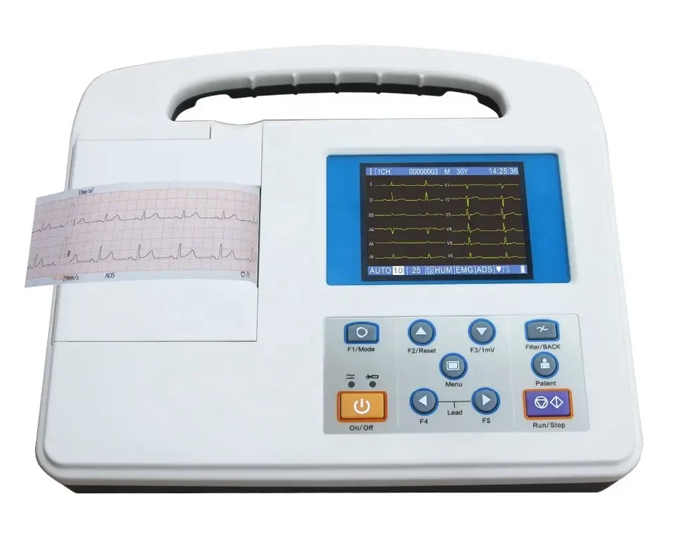 Portable Single Channel 12 Lead EKG Handheld Holter ECG