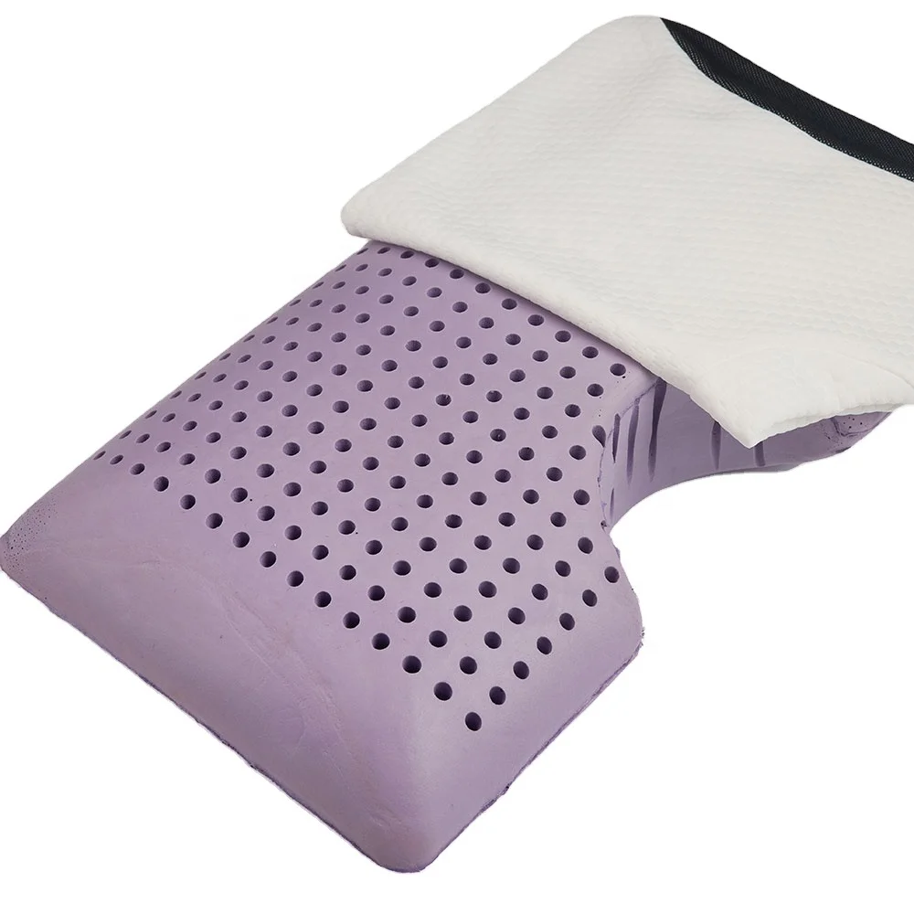 Queen Mid Loft Lavender Shoulder Zoned Dough Memory Foam Pillow