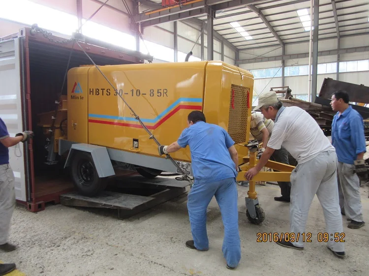Hot 2024 Selling diesel Version Concrete Pump Small Large Aggregate Mud Fine Stone Pouring Ground Pump for Construction