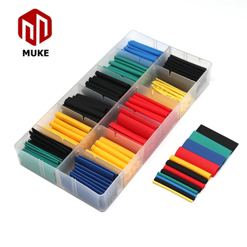 280pcs Heat Shrink Tube Tubo Termoretractil Guaina Termorestringente Shrink Wrap Heatshrinkable Tube Boxed