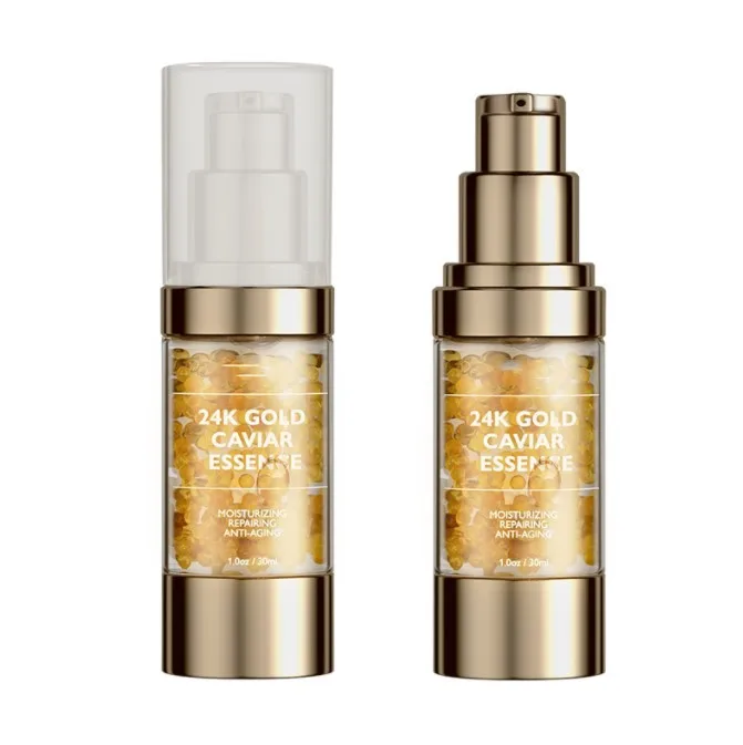 Wholesale anti aging brightening wrinkle collagen serum whitening 24k gold caviar face serum