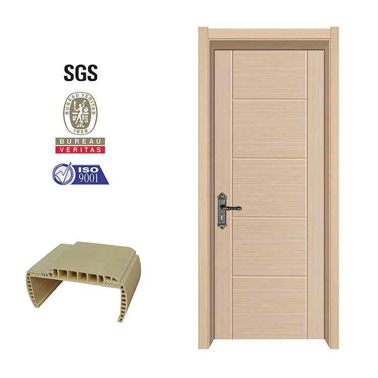 Yingkang Modern WPC Bathroom Door Panel Easy Installation Waterproof PVC Plastic With Multiple Styles for Hotel