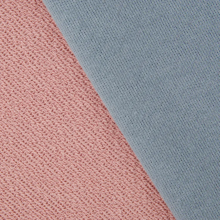 
245gsm CVC hoodie spandex fish scale small terry knitted fabric sportswear fabric 