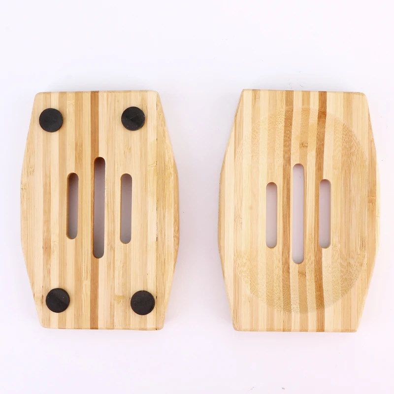 Custom Bamboo Wood Travel Multi Hand Babies Foam Soap Dish Shampoo Drain Holder Luxury Box Bath Soap Tray Hotel With Drain Logo