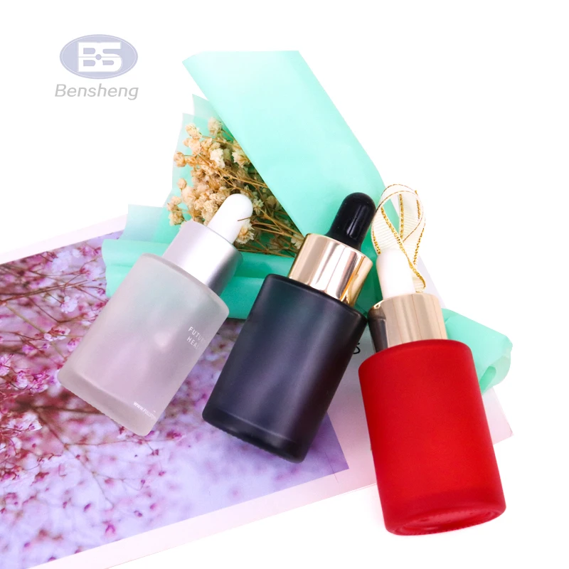 Wholesale transparent 20ml serum glass bottle olive oil dropper bottle hot sale