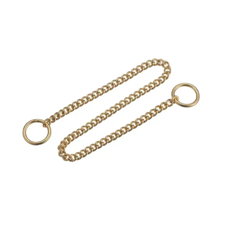 Wholesale Premium Quality Elegant Presentation Small Dogs Brass Short Link Choke Chain