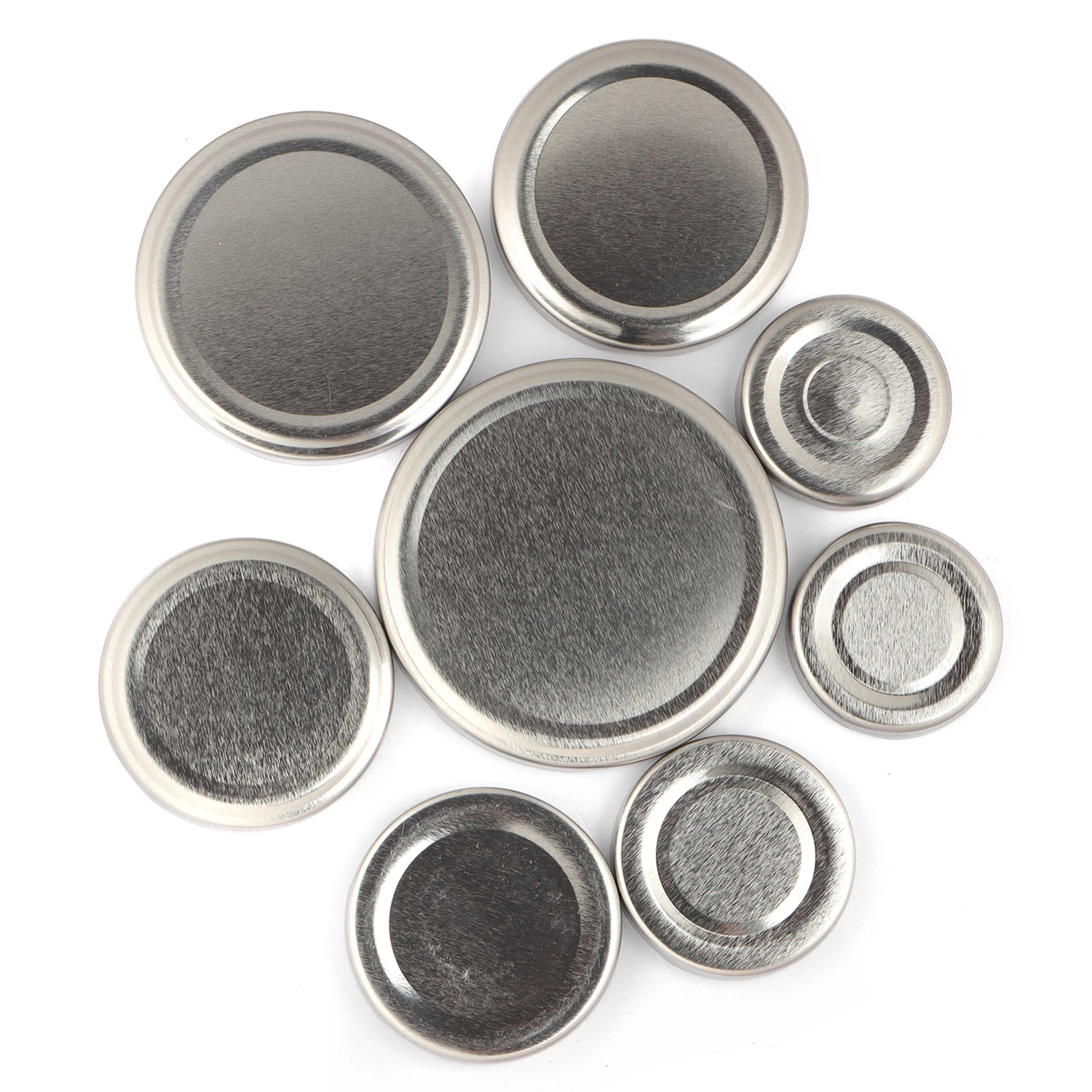 Custom Label 48Mm 53Mm 58Mm 63Mm 70Mm Food Storage Containers Sealed Metal Tinplate Lug Caps