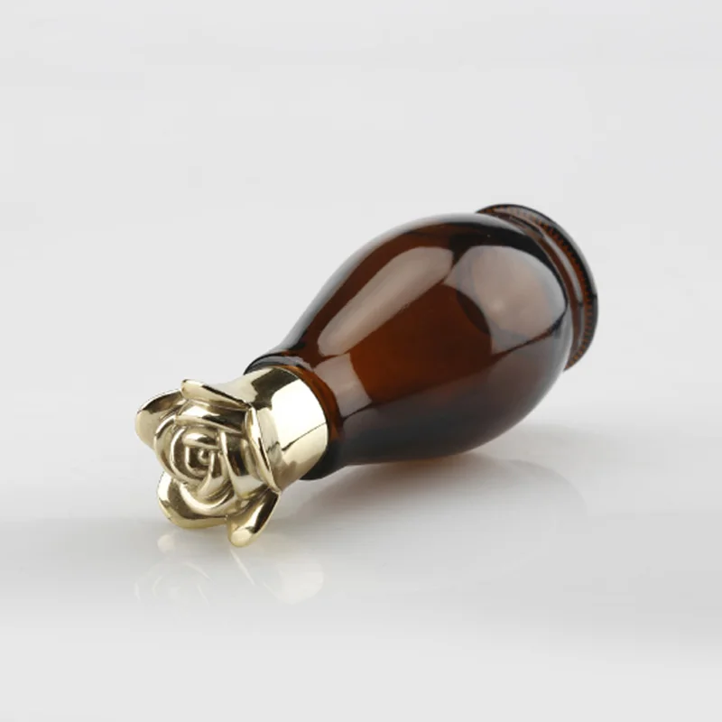Wholesale  transparent amber gourd essential oil glass dropper bottle10ml 20ml 30ml 50ml Common screw cap
