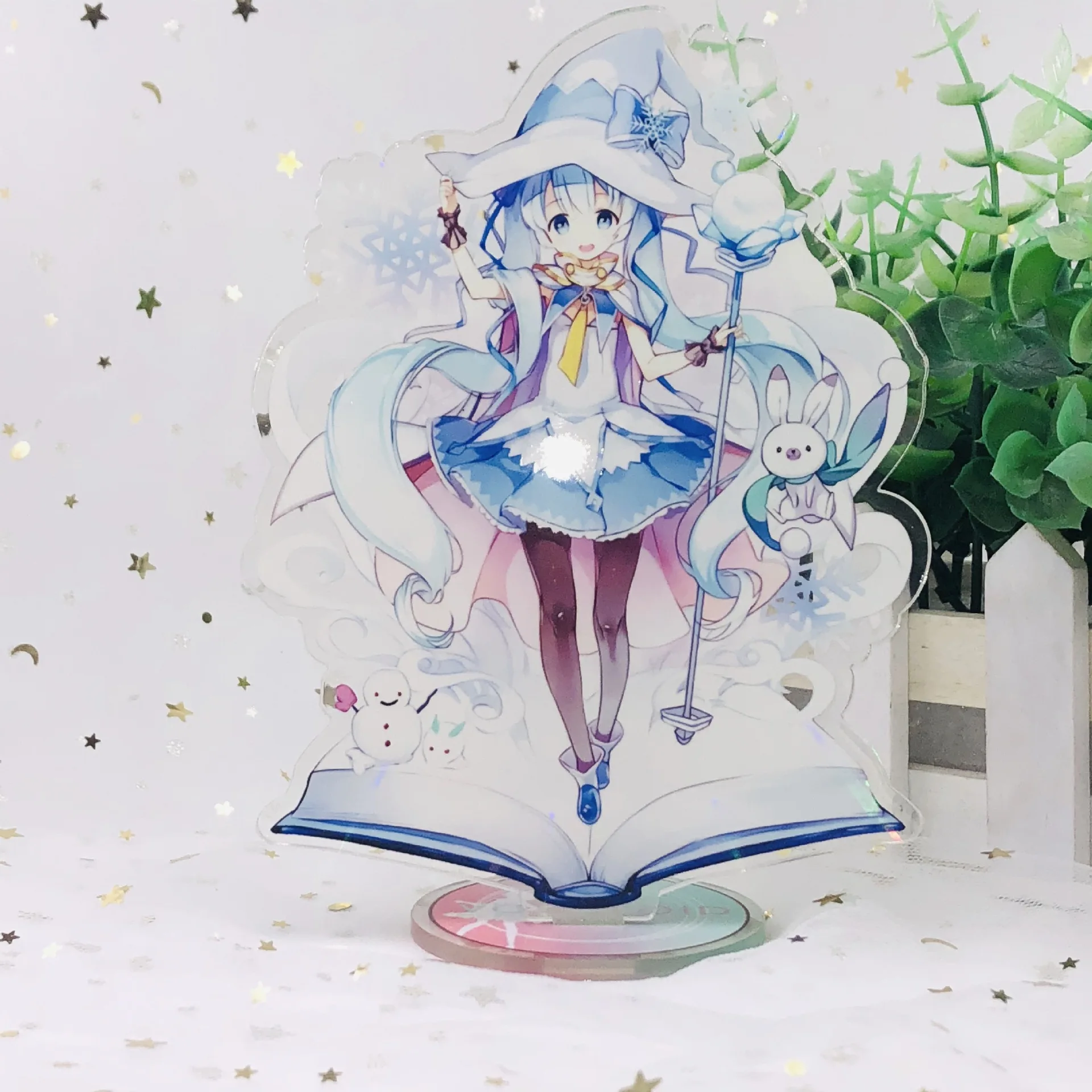 NO MOQ Laser Cut UV Full-Color Printing Standee Anime Clear Plastic Acrylic Standee  Holder for fans