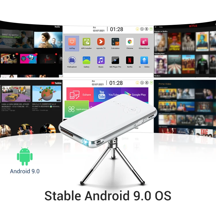 Portable Smart MIni Projector With Hdmi Wifi for Smartphone DLP Projectors