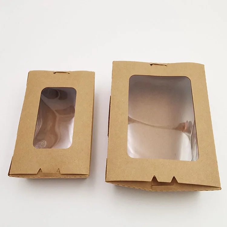 Kingwin Disposable Recycle Food Grade Container Packaging Brown Paper Fast Food Take Away Takeaway Kraft Paper Food Lunch Box