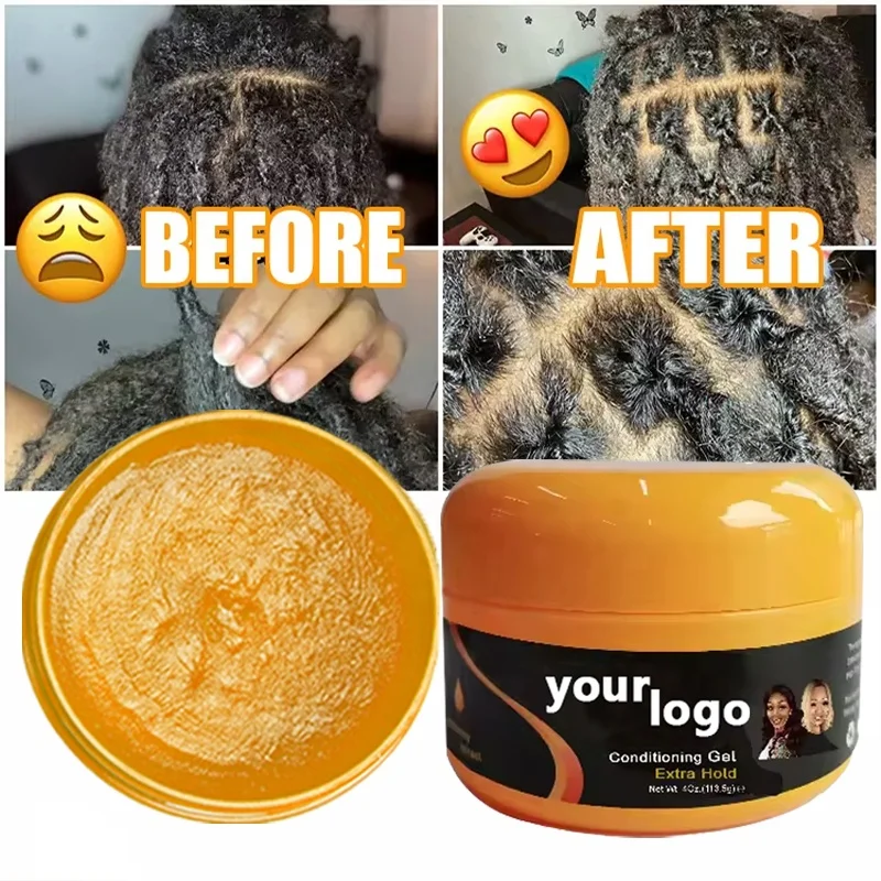 New arrivals 4oz hair wax braid gel Edge Control for African Wholesale Hair Edge Control No Label strong hold Braiding Gel