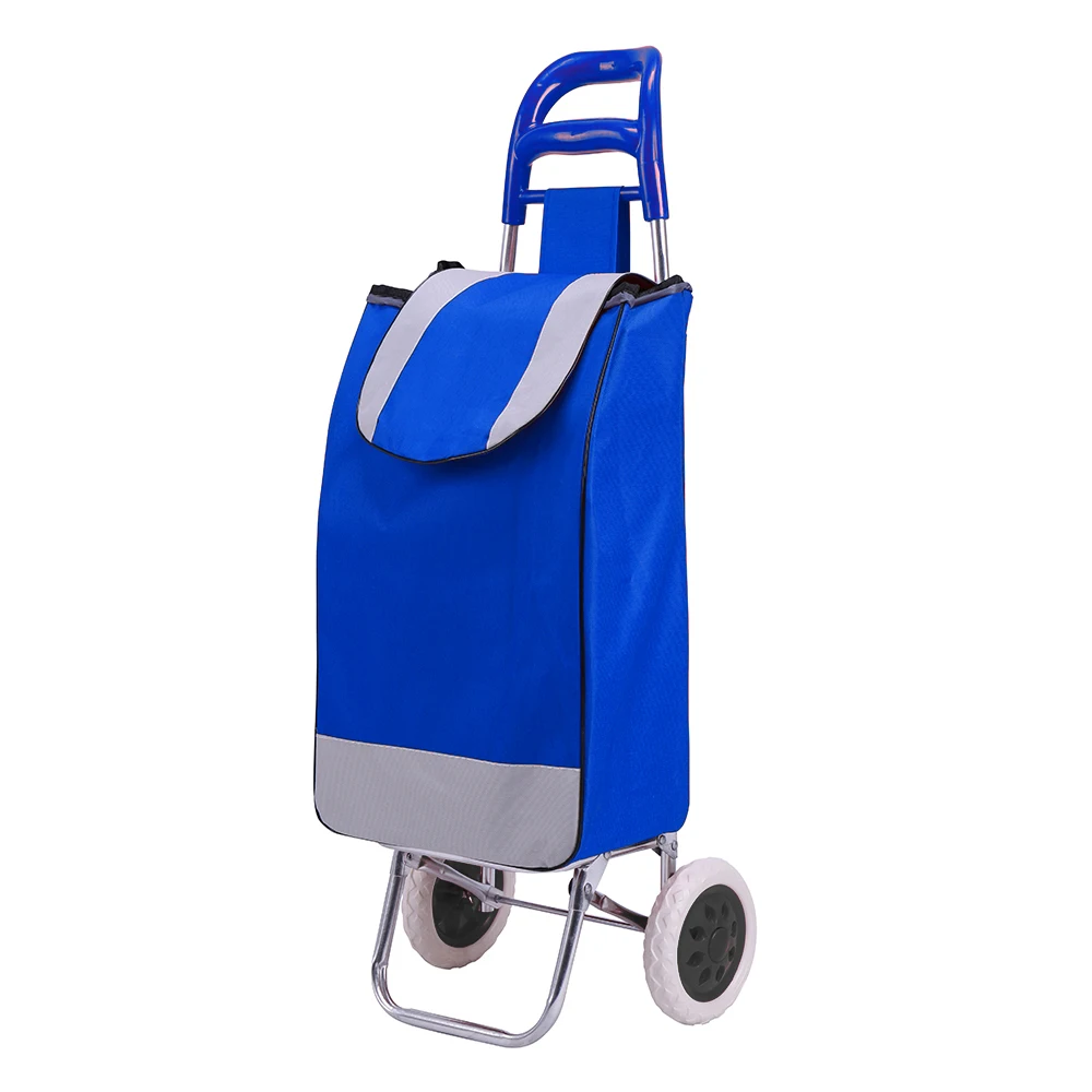 Highly Recommended 2 wheel vegetable shopping trolley bag cart for old people