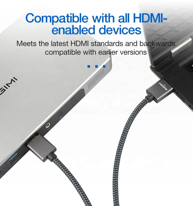 Высокоскоростной HDMI-кабель ult-unite 18 Гбит/с 4K 60 Гц плетеный шнур 1 2 м