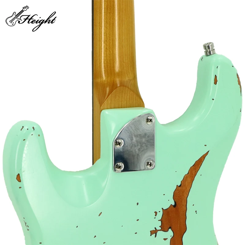 ST Semi Hollow Electric Guitar Custom Relic Bass Elektro Guitare Guitarra Electric