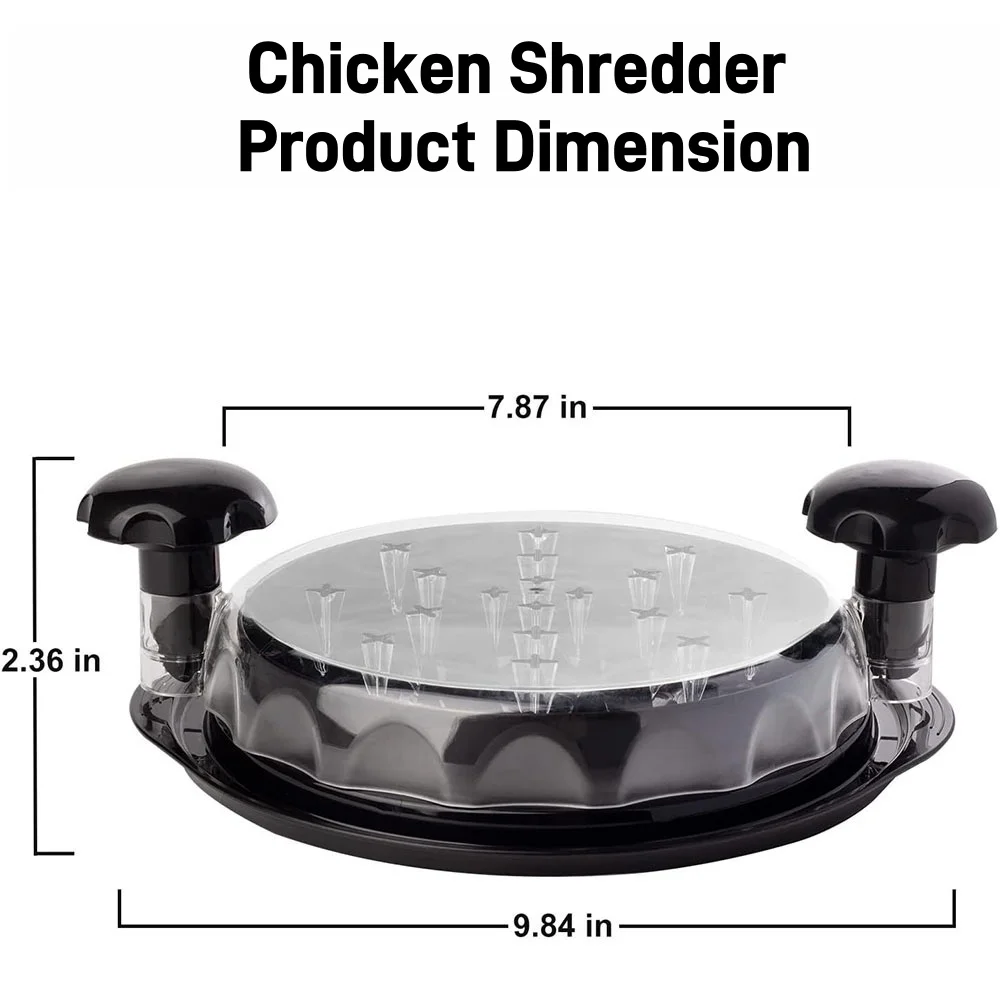 Transparent PC Manual Meat Grinder for Kitchen Use Beef Pork Chicken Shredder & BBQ Mincing Poultry Tools