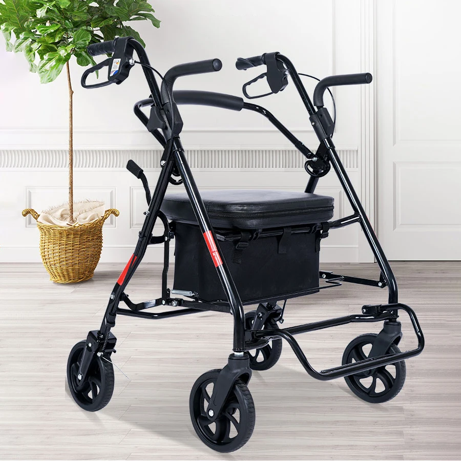 High Quality Elderly adjustable folding aluminium walker rollator for adults