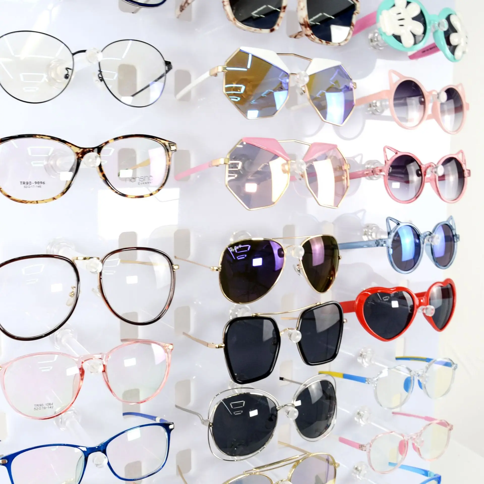 Sunglasses Eye Glasses Storage Organizer Wall Mounted Collection Display Case Display Free Standing Sunglasses Rack Acrylic