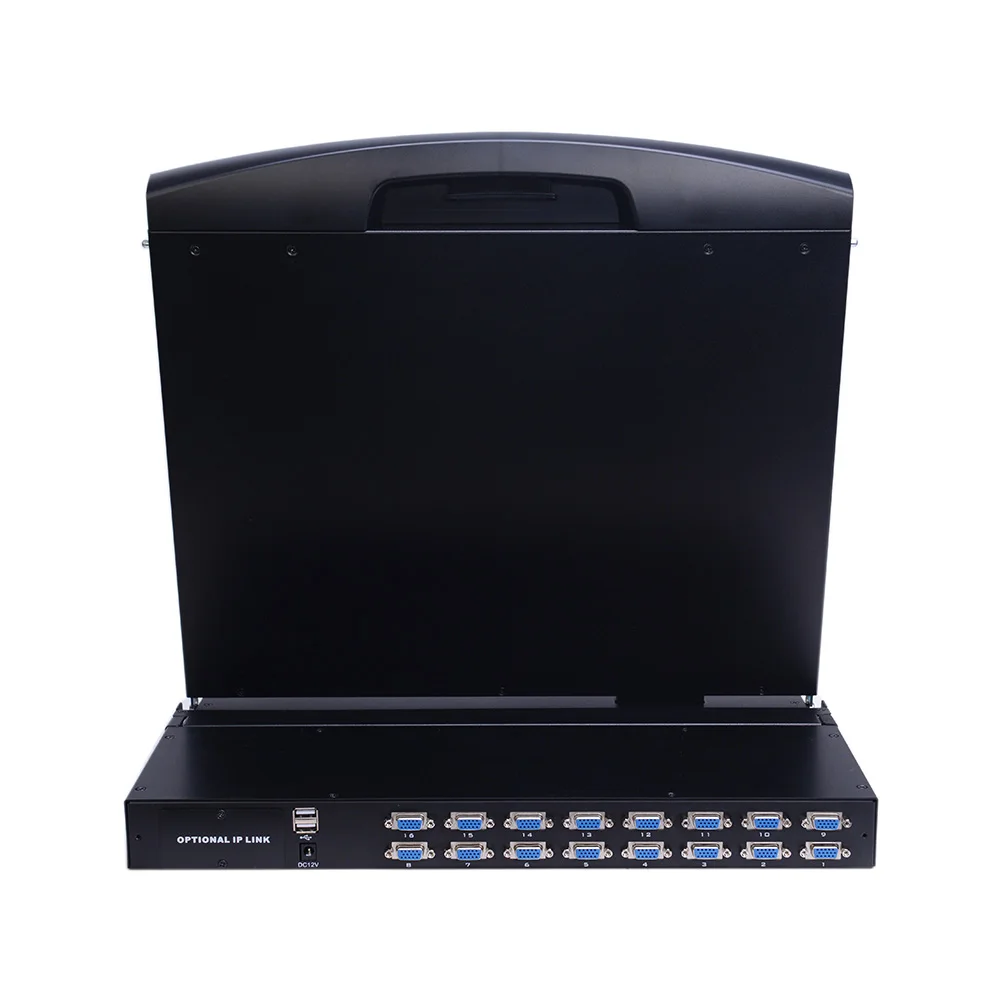 Single-rail 12V4A 19 Inches Touch Screen 16 Port VGA Interface LCD KVM Consoles