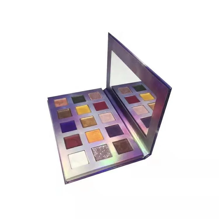 The most popular vegan beautiful packaging material 15 color eye shadow