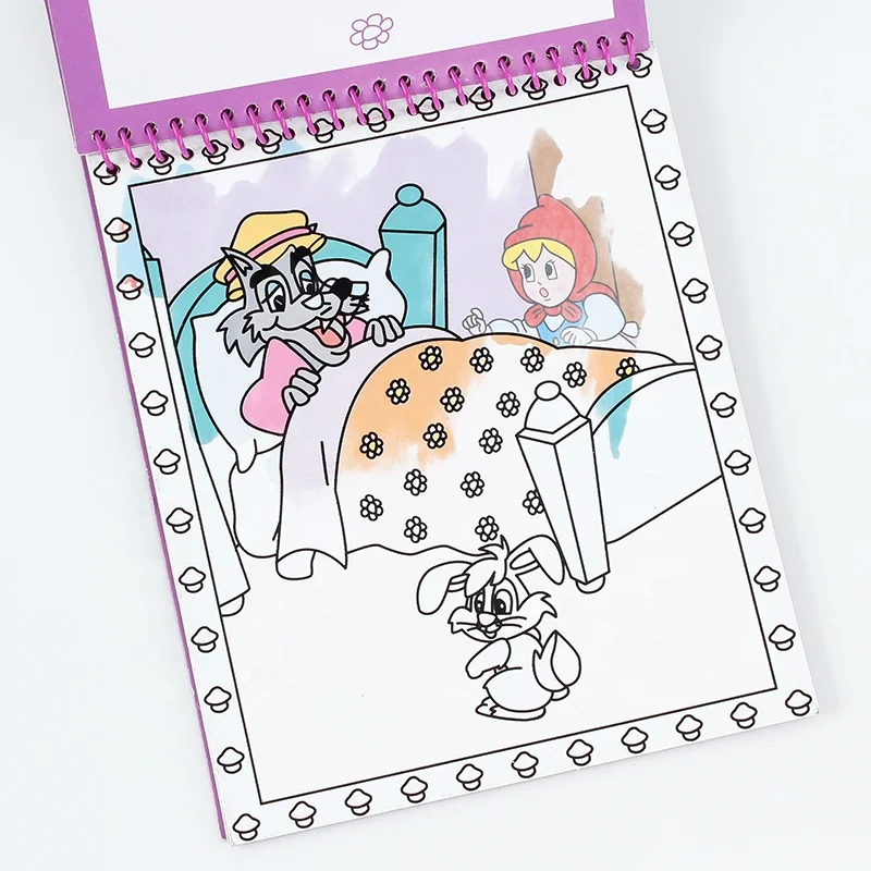 Custom no mess Kids magic water coloring painting book water wow doodle book