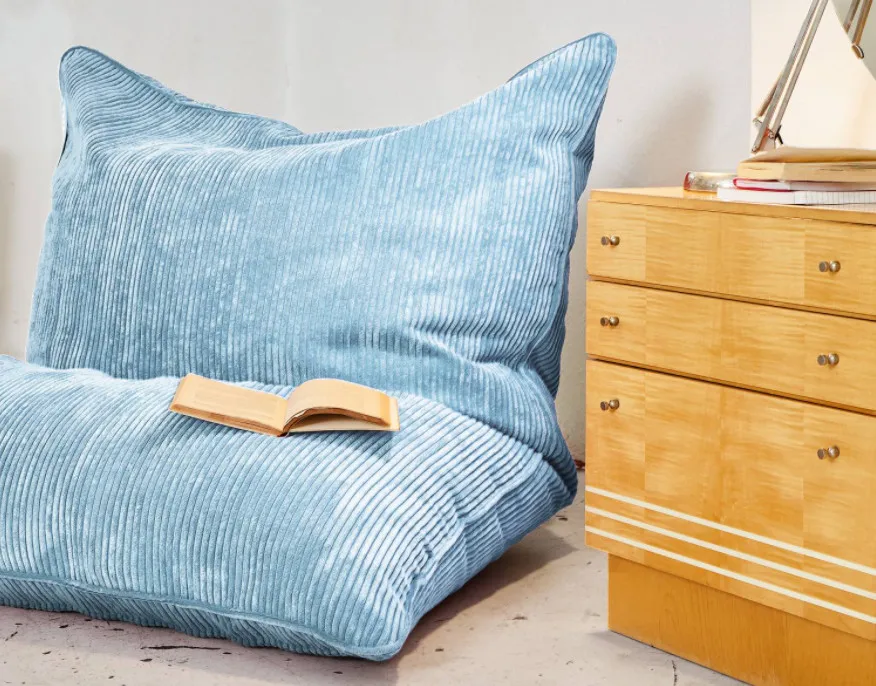 Customized Crash Pad 140*180cm Big Cushion Bean Bag Sofa Living Room Furniture Corduroy Bean Bag Chair Luxury Beanbag Cover