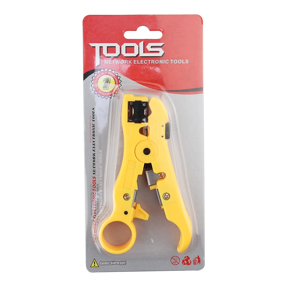 4in1 changeable blade  Coaxial&Network Cable Stripper hand pliers set for RG11 and removable coax cartridge